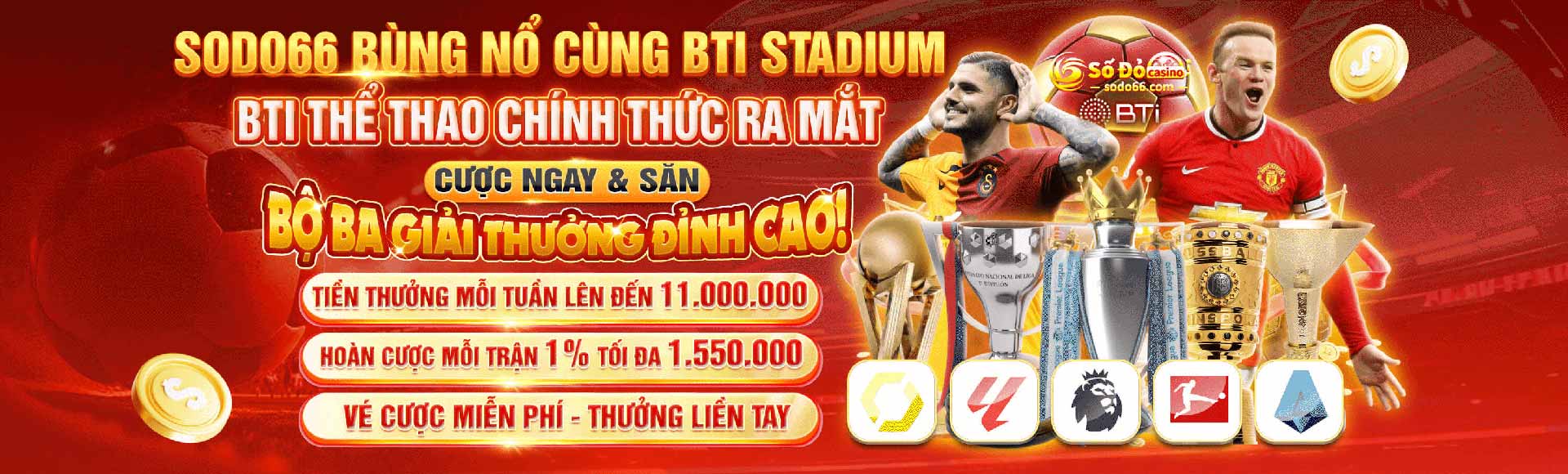 SODO Casino bùng nổ cùng BTI STADIUM cùng giải thưởng lớn