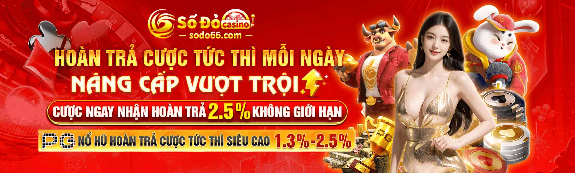 SODO CASINO hoàn trả cược mỗi ngày lên đến 2.5%